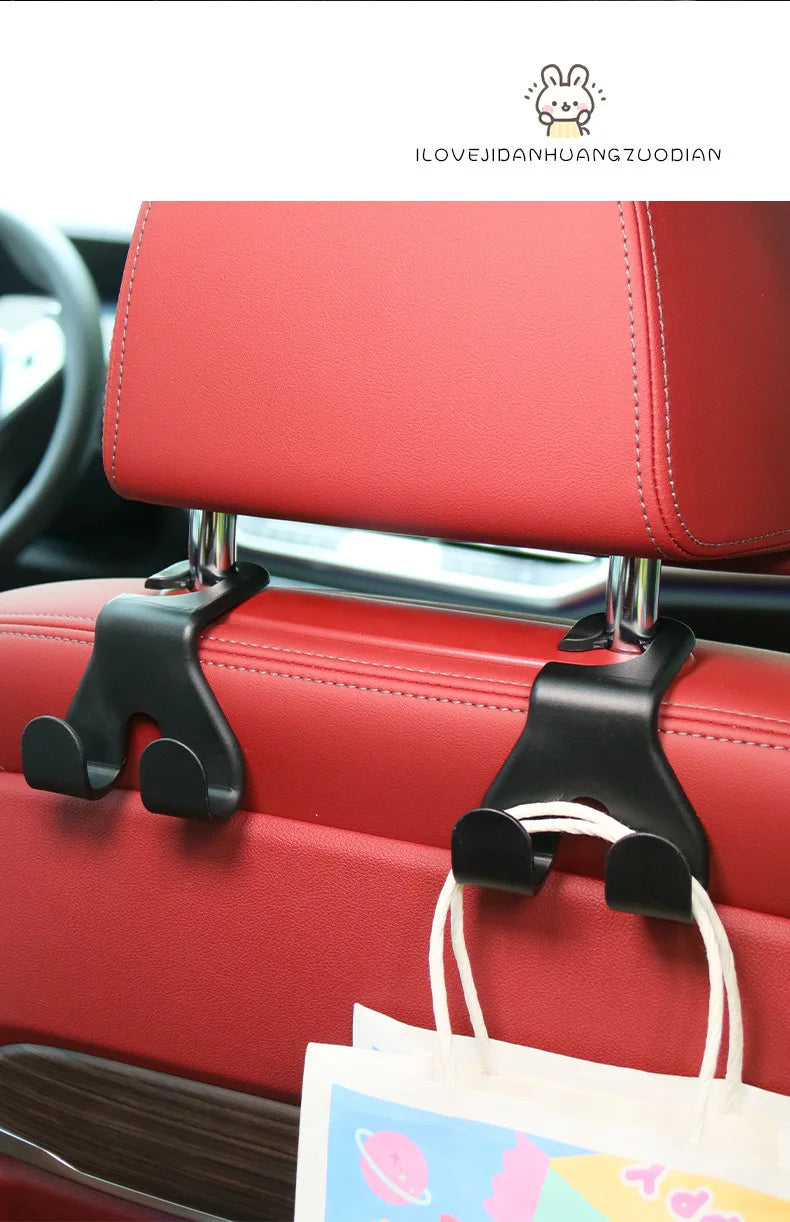 Car Phone Holder Seat Back Hook 2in1 Universal Multifunctional Rear Seat Storage Headrest Handbag Storage Hook Car Phone Holder
