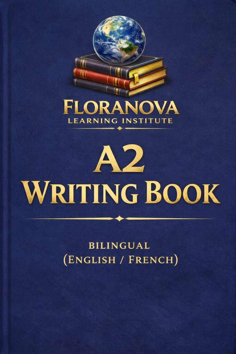 A2 Writting Book/  English & French (Bilingual)/ Cahier d'écriture / Anglais et français (Bilingue