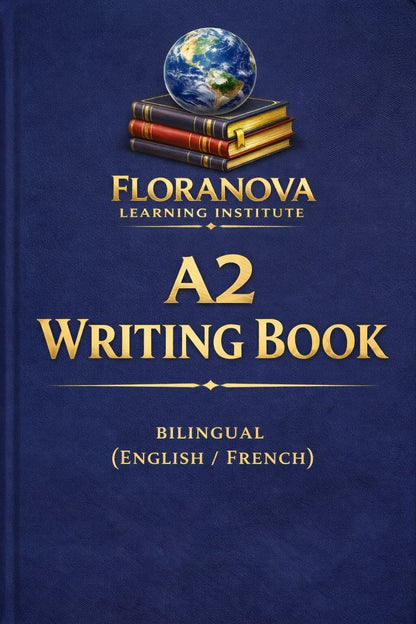 A2 Writting Book/  English & French (Bilingual)/ Cahier d'écriture / Anglais et français (Bilingue