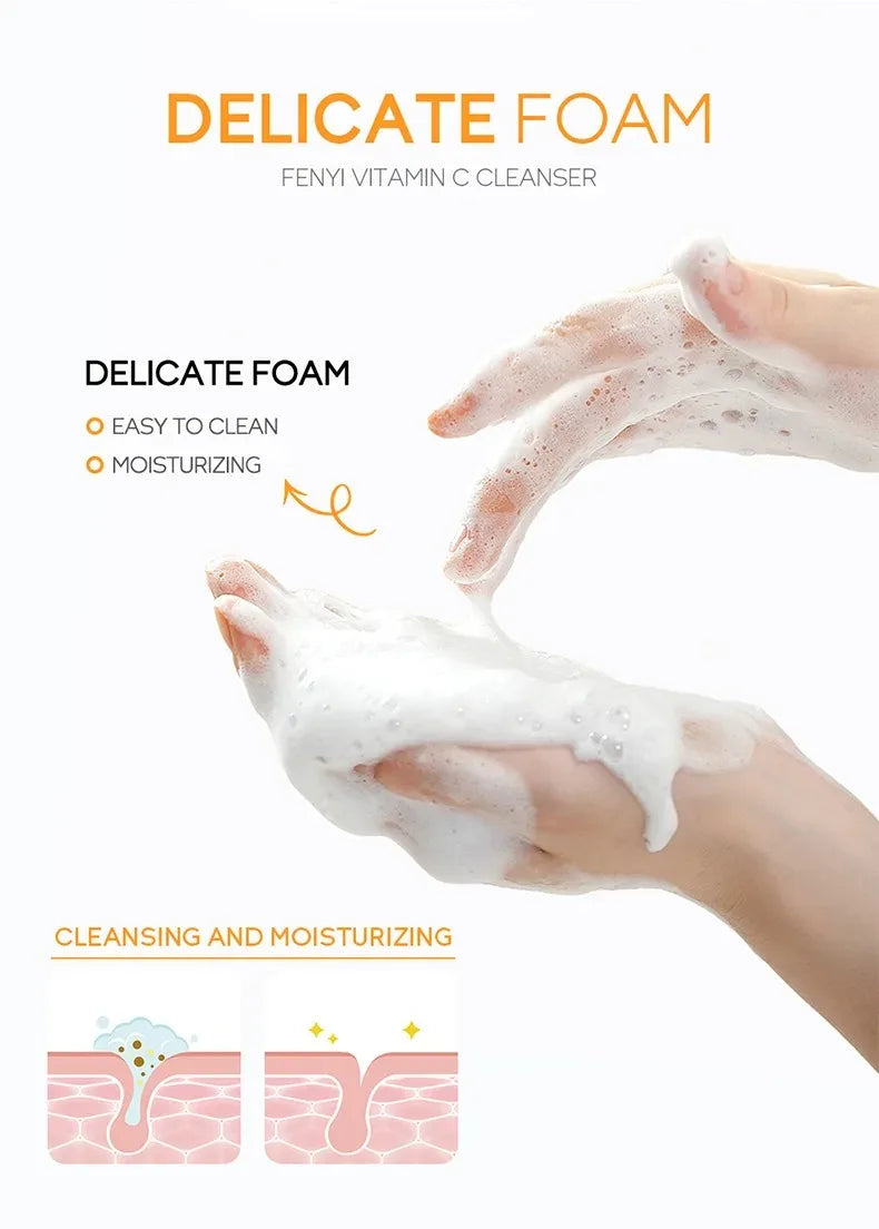 Vitamin C  Cleanser Skin Deep Cleansing Moisturizing. Removal skincare Face