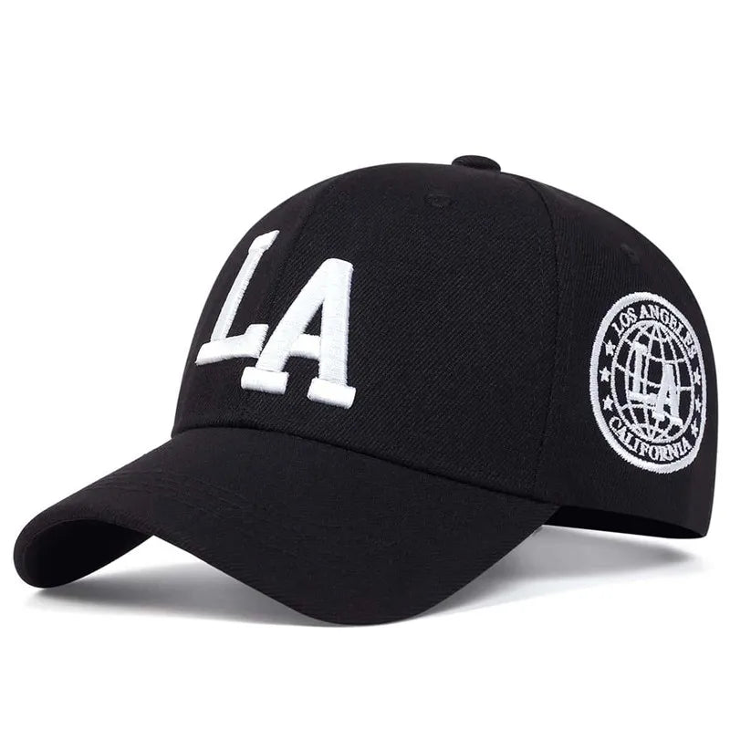 Unisex LA Letter Embroidery Snapback Caps