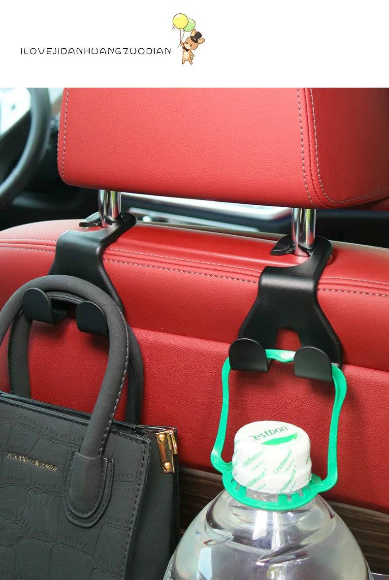 Car Phone Holder Seat Back Hook 2in1 Universal Multifunctional Rear Seat Storage Headrest Handbag Storage Hook Car Phone Holder