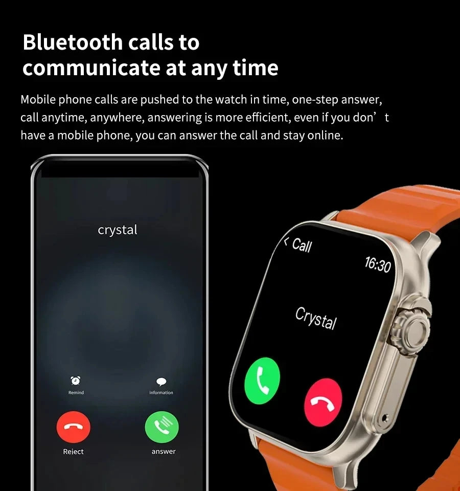 Smart Watch Bluetooth. Message Alert Heart Rate Monitor