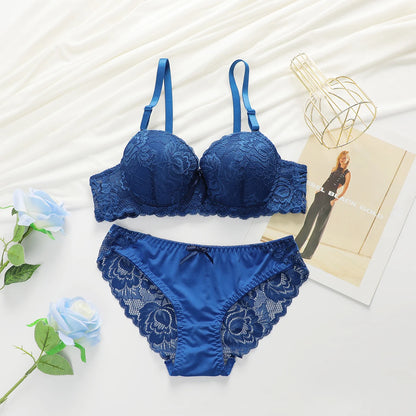 2-piece Sexy Underwear For Women's Flower Underwear