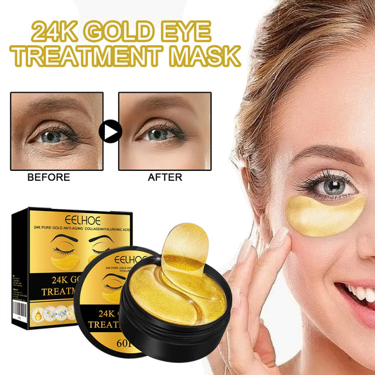 60 Pcs Eye Mask Pure Gold Anti-Aging