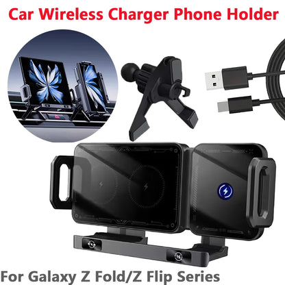 Charging Car Phone Holder, Universal for Regular & Foldable Phones,