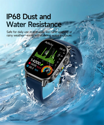Health Analysis Smart Watch for Men & Women's ECG+PPG Bluetooth Call