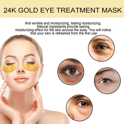 60 Pcs Eye Mask Pure Gold Anti-Aging