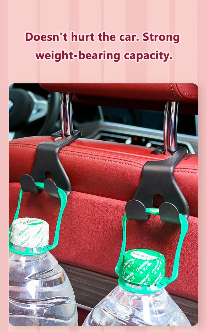 Car Phone Holder Seat Back Hook 2in1 Universal Multifunctional Rear Seat Storage Headrest Handbag Storage Hook Car Phone Holder