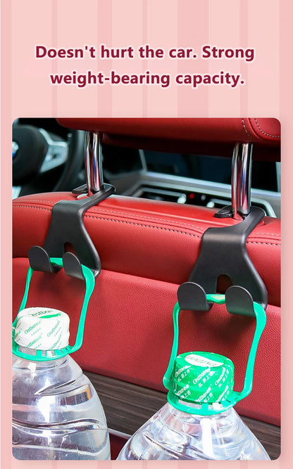Car Phone Holder Seat Back Hook 2in1 Universal Multifunctional Rear Seat Storage Headrest Handbag Storage Hook Car Phone Holder