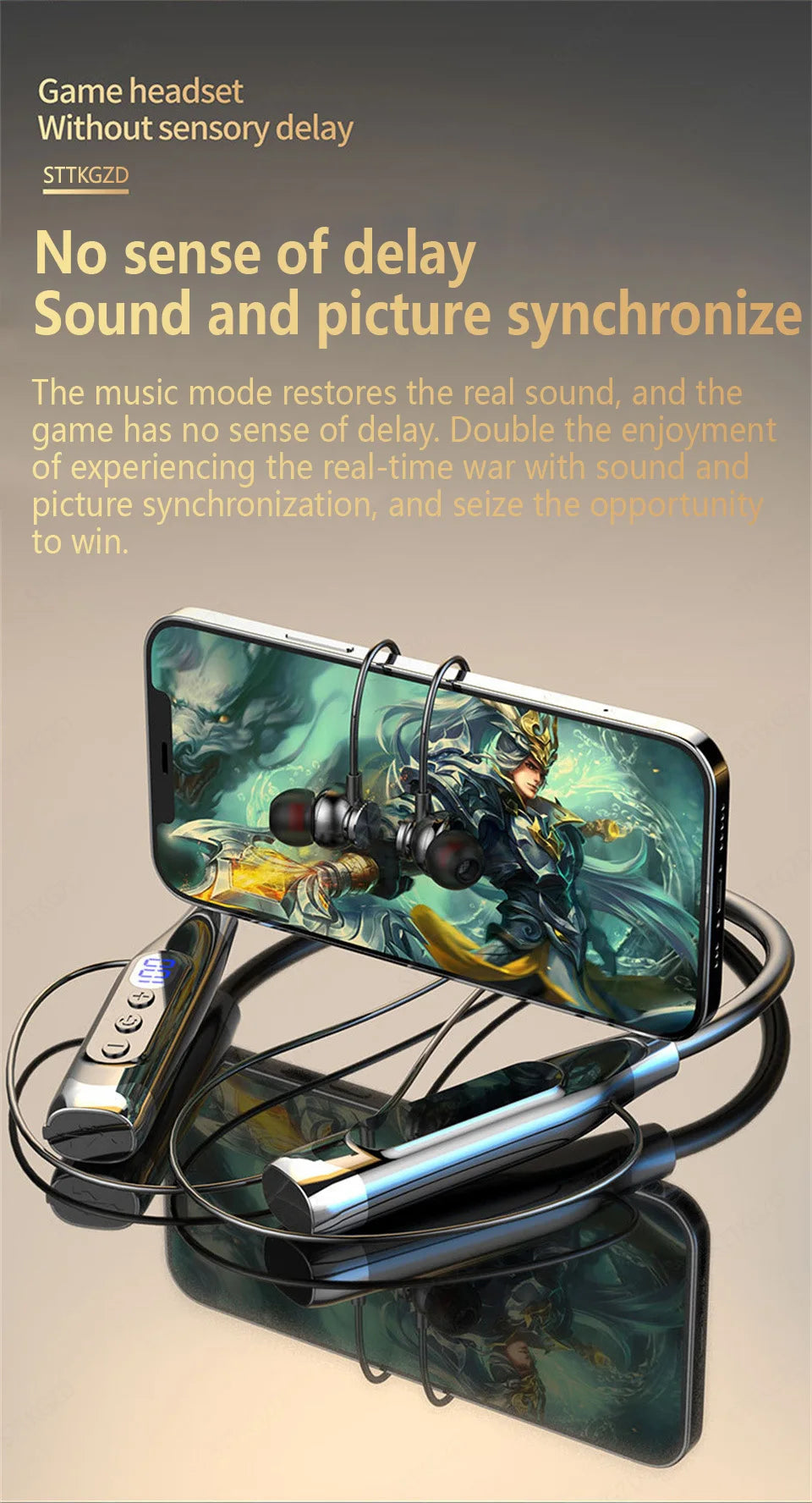 wireless neckband headphones designed