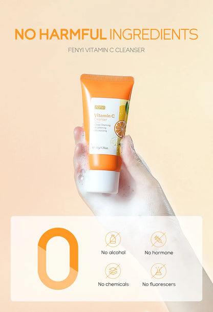 Vitamin C  Cleanser Skin Deep Cleansing Moisturizing. Removal skincare Face