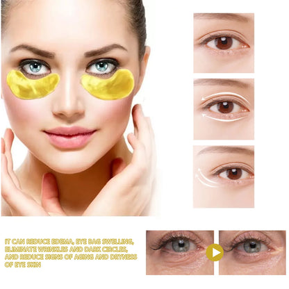 60 Pcs Eye Mask Pure Gold Anti-Aging