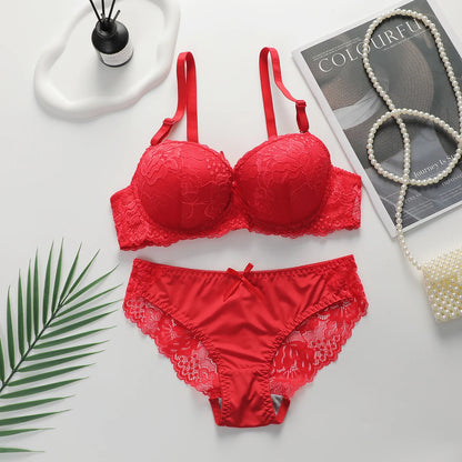 2-piece Sexy Underwear For Women's Flower Underwear