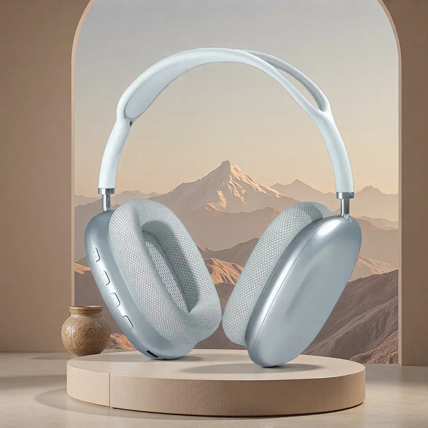 Bluetooth wireless headset. Stereo earphones
