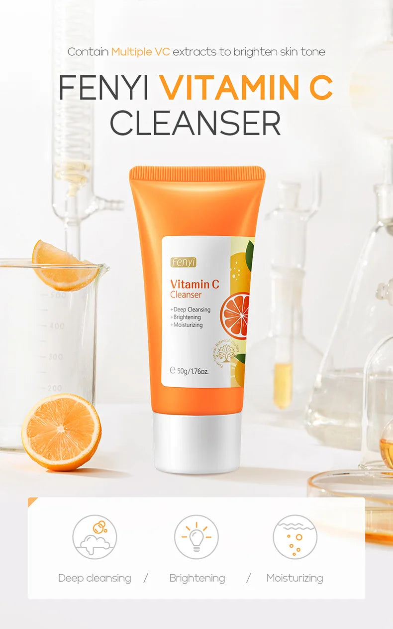 Vitamin C  Cleanser Skin Deep Cleansing Moisturizing. Removal skincare Face
