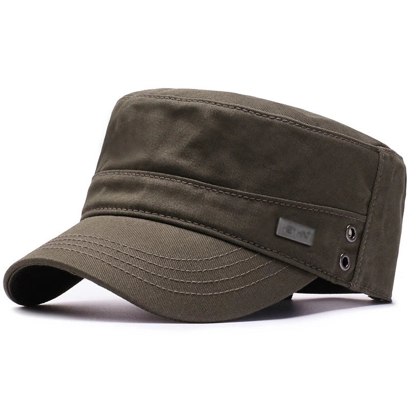 Top Hat Men'S Simple Cotton Peaked Hat Fashion