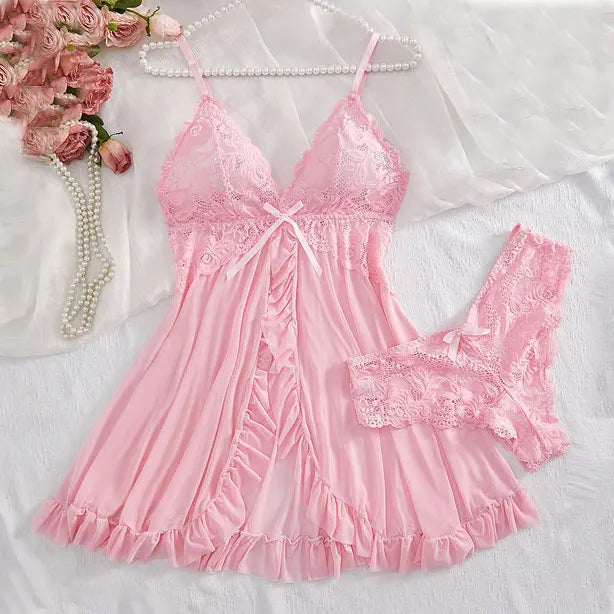 Nightdress Sleepwear Solid Slim Soft V Neck Full Slip Sleepwear & Dresses
