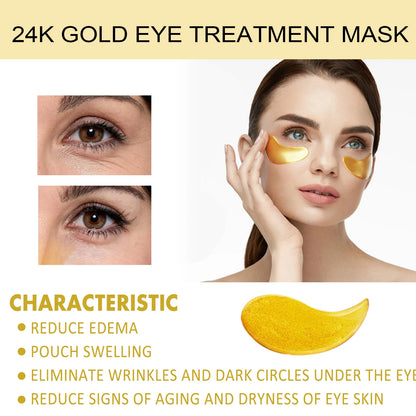60 Pcs Eye Mask Pure Gold Anti-Aging