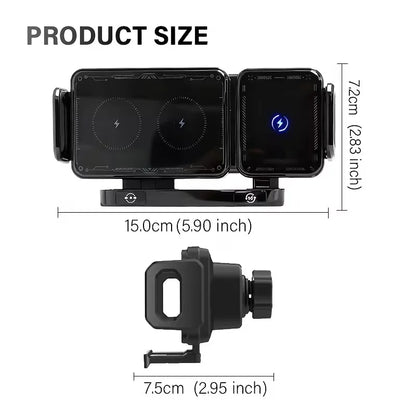 Charging Car Phone Holder, Universal for Regular & Foldable Phones,