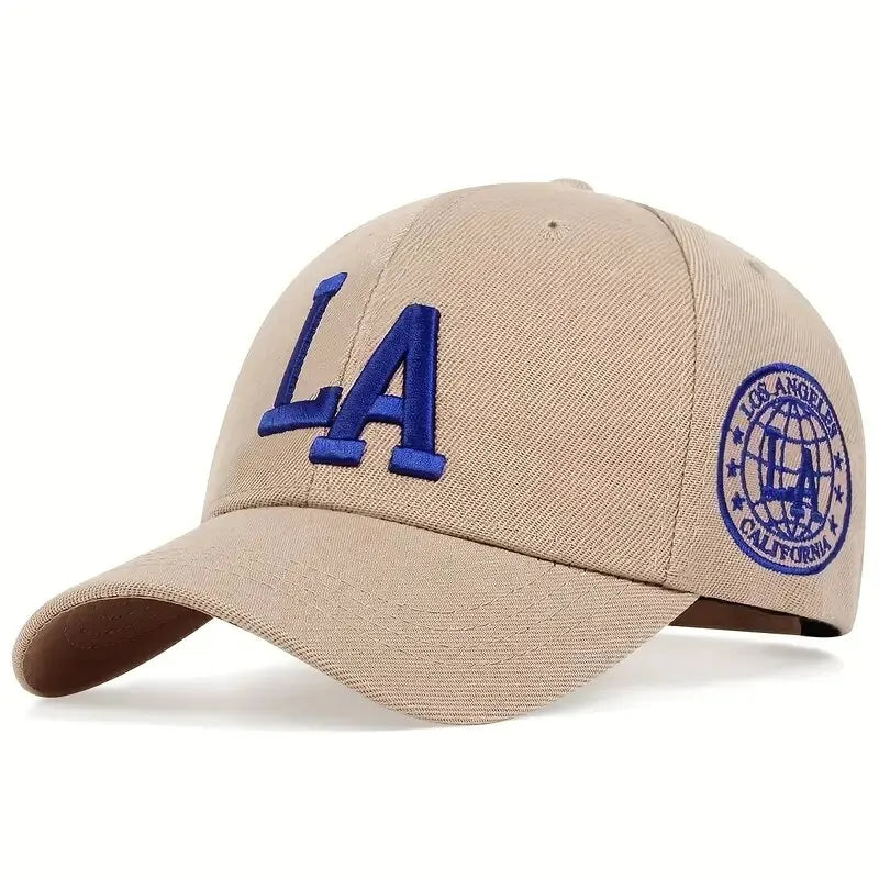 Unisex LA Letter Embroidery Snapback Caps