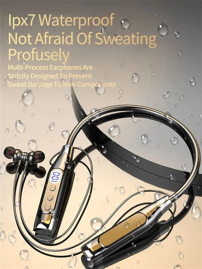 wireless neckband headphones designed