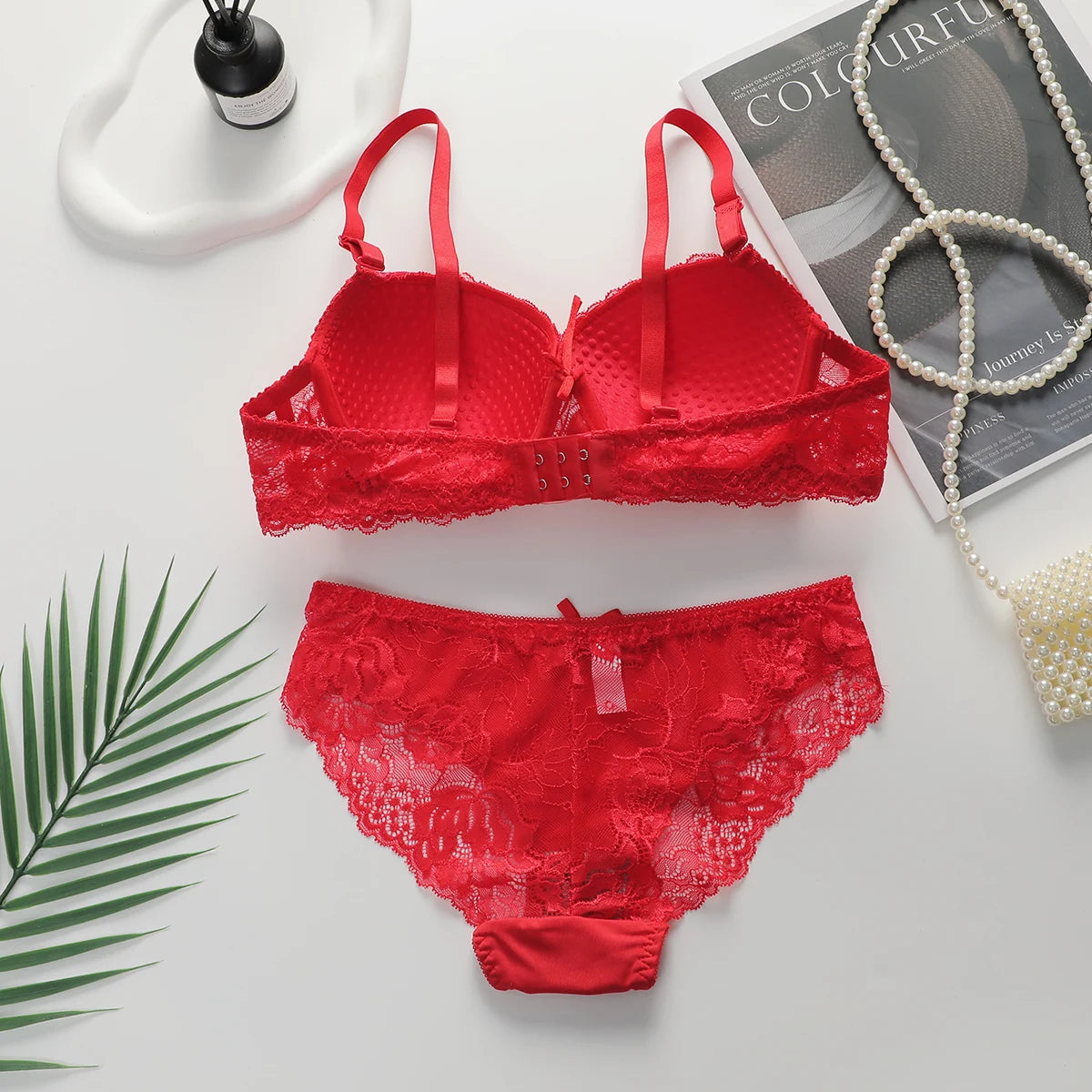 2-piece Sexy Underwear For Women's Flower Underwear