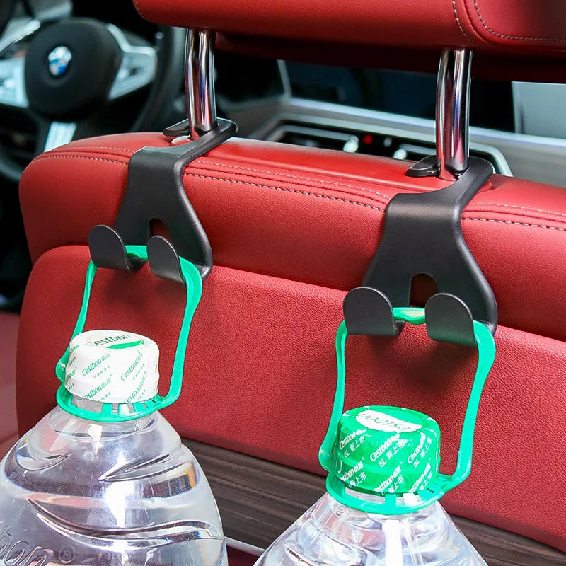 Car Phone Holder Seat Back Hook 2in1 Universal Multifunctional Rear Seat Storage Headrest Handbag Storage Hook Car Phone Holder