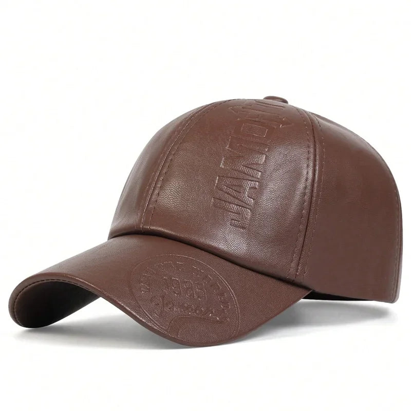 Unisex Leather Baseball Caps