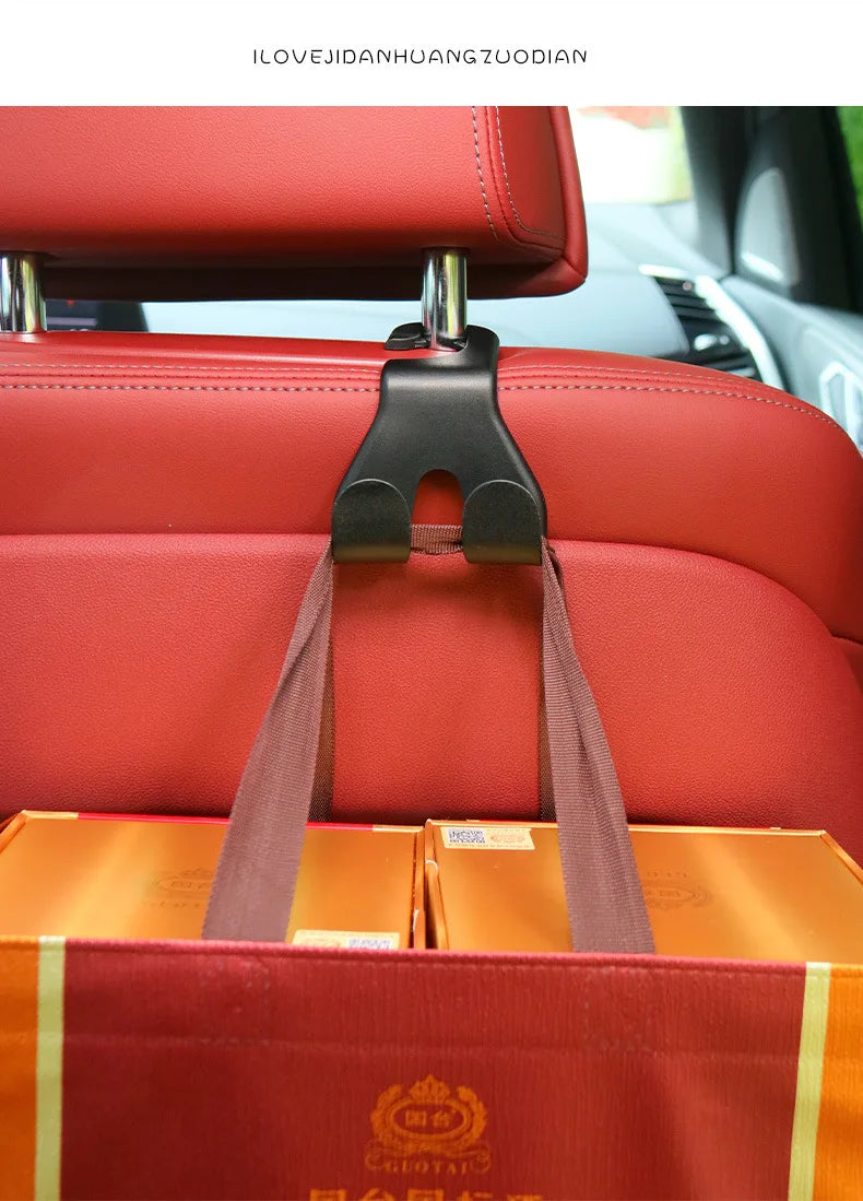 Car Phone Holder Seat Back Hook 2in1 Universal Multifunctional Rear Seat Storage Headrest Handbag Storage Hook Car Phone Holder