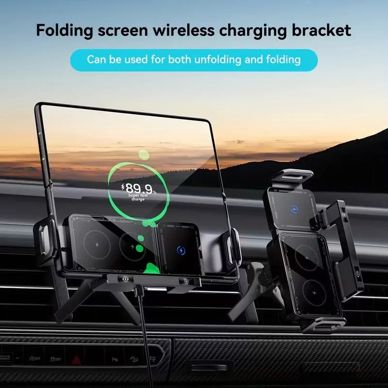 Charging Car Phone Holder, Universal for Regular & Foldable Phones,