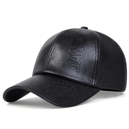 Unisex Leather Baseball Caps