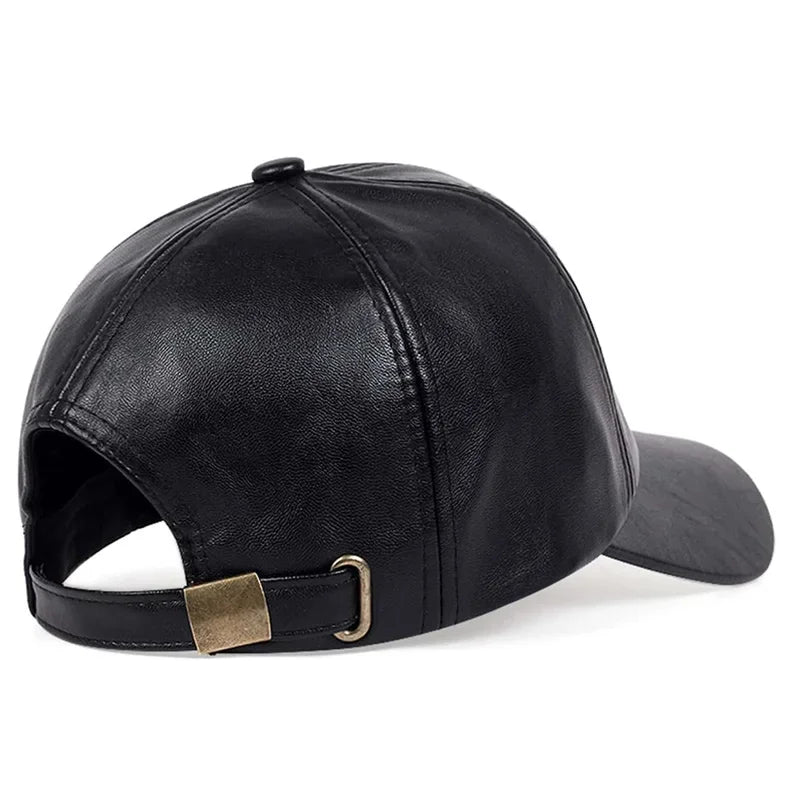 Unisex Leather Baseball Caps