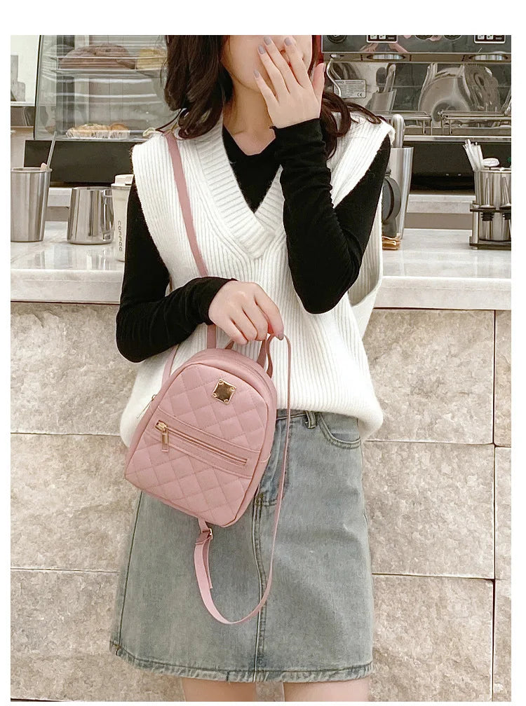 Embroidered backpack women's backpack