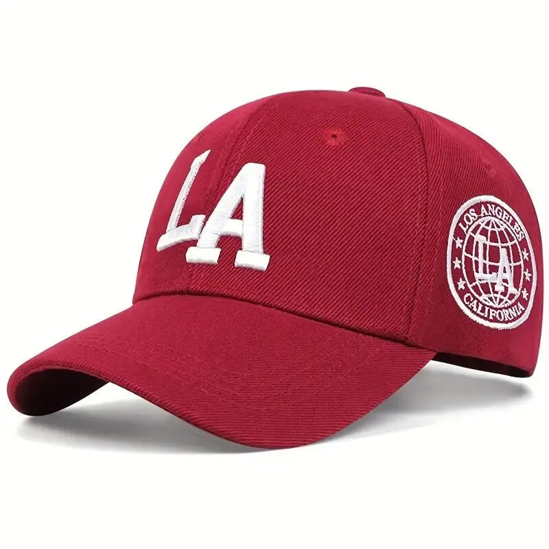 Unisex LA Letter Embroidery Snapback Caps
