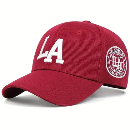 Unisex LA Letter Embroidery Snapback Caps