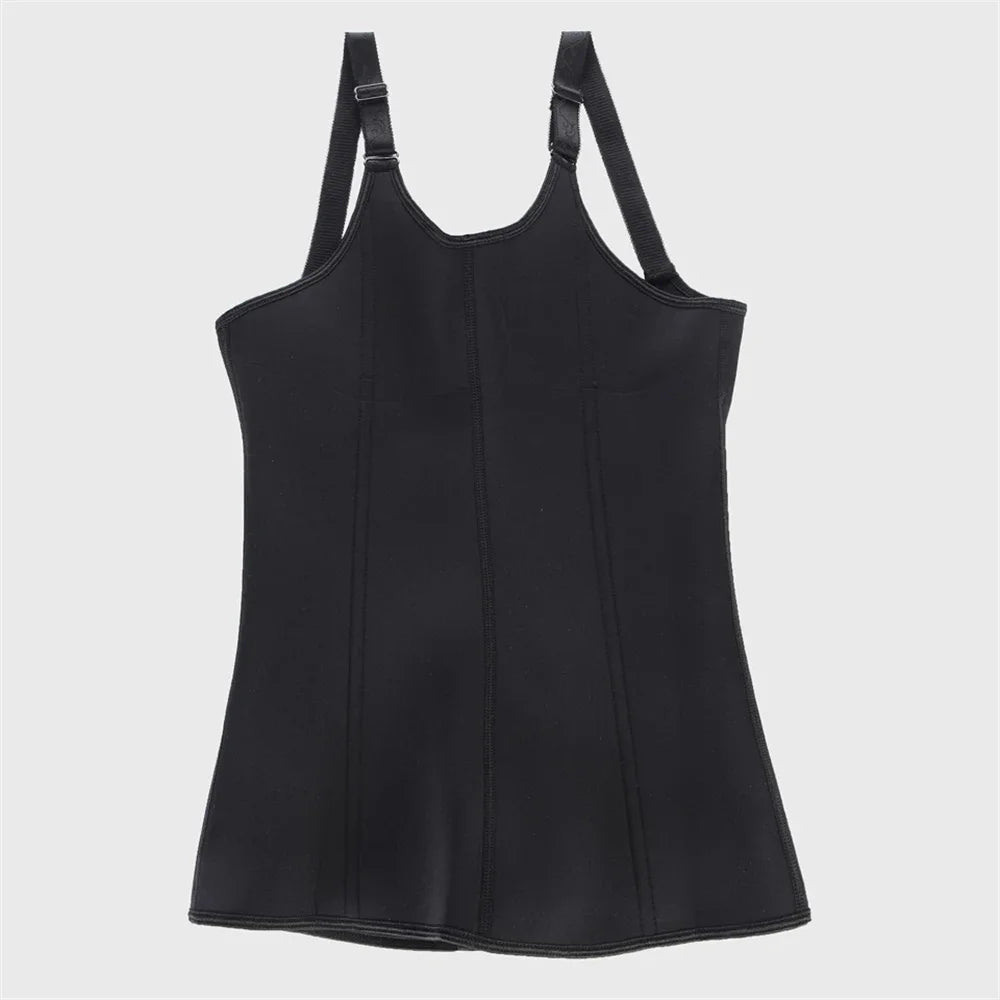 Waist Trainer Tank Top For Women Zipper Body Shaper Tummy Control