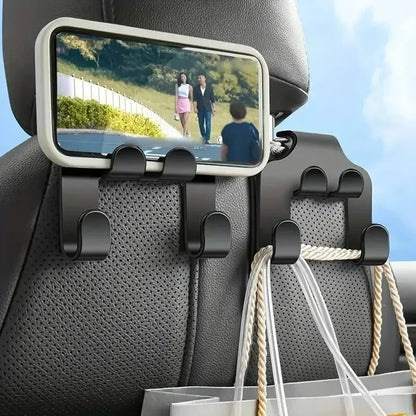 Portable Car Back Seat Holder Hanging Storage Phone Stand Universal Lazy Rear Seat Phone Headrest Stand Car Back Seat Hook Stand