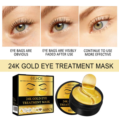 60 Pcs Eye Mask Pure Gold Anti-Aging