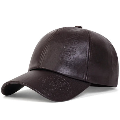 Unisex Leather Baseball Caps