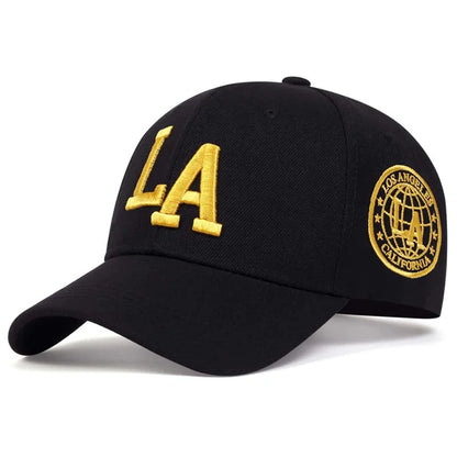 Unisex LA Letter Embroidery Snapback Caps