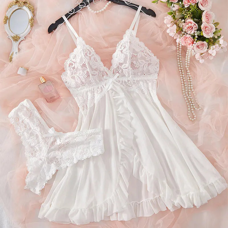 Nightdress Sleepwear Solid Slim Soft V Neck Full Slip Sleepwear & Dresses