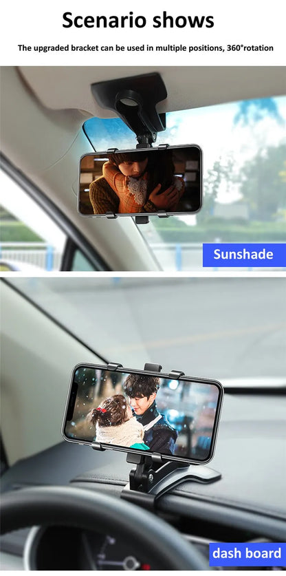 Car Phone Holder. Car Multi-function. Mobile Phone Holder Rearview Mirror Navigation Bracket GPS Support
