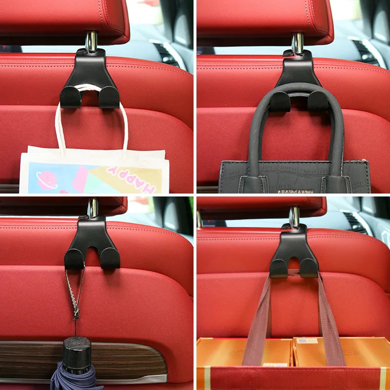 Car Phone Holder Seat Back Hook 2in1 Universal Multifunctional Rear Seat Storage Headrest Handbag Storage Hook Car Phone Holder