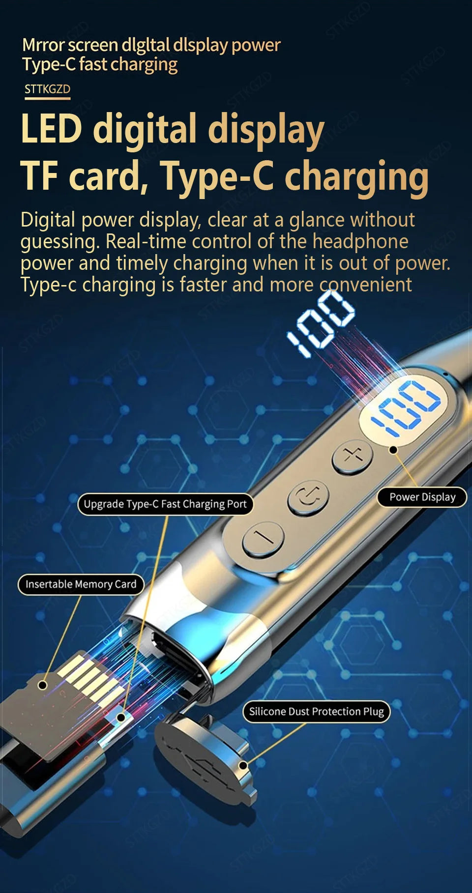 wireless neckband headphones designed