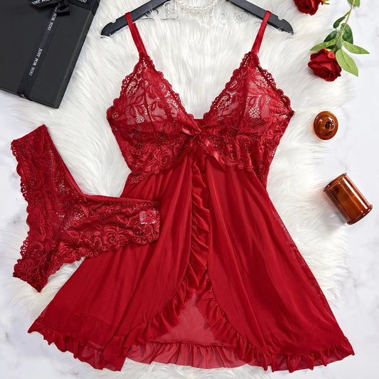 Nightdress Sleepwear Solid Slim Soft V Neck Full Slip Sleepwear & Dresses