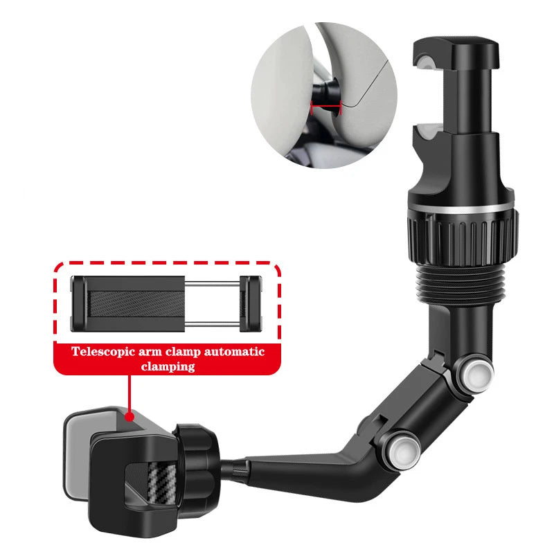 Rearview Mirror Phone Holder For Car 360° Rotating Phone Mount GPS Holder Universal Car Phone Holder For All Smartphones