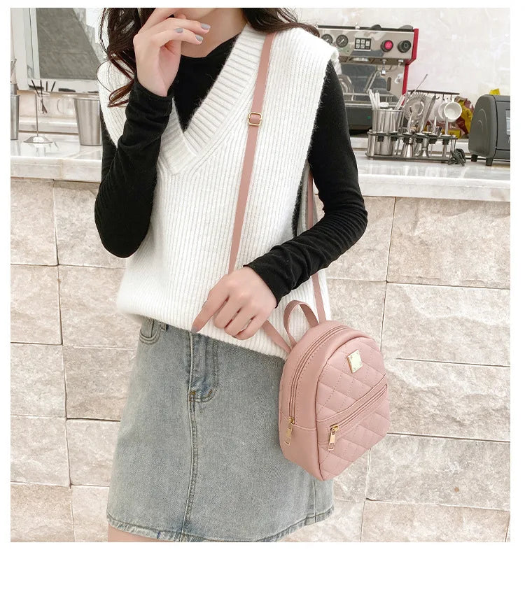 Embroidered backpack women's backpack