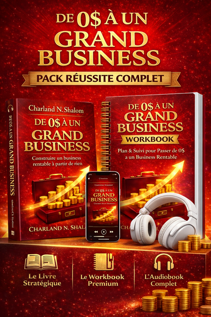 DE 0$ À UN GRAND BUSINESS – PACK COMPLET